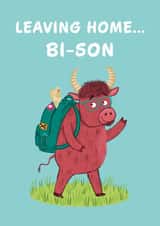 Cute Leaving Card - For Son - Leaving Home created by Hannah Jayne Lewin