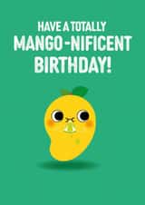 Cute Birthday Card - Mango - Pun created by Pango Productions