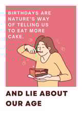 Funny Birthday Card – Cake First, Lies Later (It’s the Law) created by CraftbyDonna