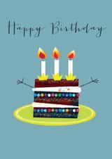 Classic Birthday Card - Cute Cake created by Kali Stileman