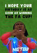 Crystal Palace Birthday Card - Eberechi Eze - FA Cup created by Pink Peach Cards