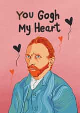 Funny Anniversary Card – For Partner – You Gogh My Heart – Art Lovers created by Kasia Cards