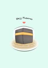 Cute Hajj Card - Kaaba - Hajj Mubarak created by The Mosque Sketcher