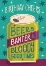 Classic Birthday Card - Beers And Banter created by Jo Podmore