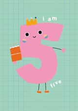 Cute Birthday Card - 5th - Party created by Ellie Hyde