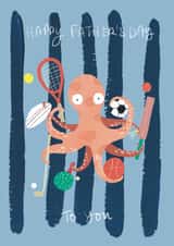 Sporty Octopus Dad created by Emma Hudson