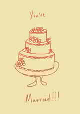 Classic Wedding Card - Cake - You're Married! created by Michelle Anna Designs