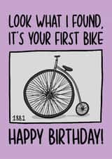 Bike Birthday Card - Funny Cycling Card - Old Bike Card created by TeePee Creations