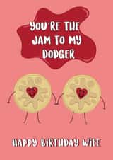 Cute Birthday Card - For Wife - Jammy Dodgers created by @Laura Lonsdale Designs