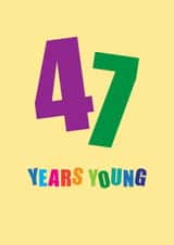 Classic Birthday Card - 47th created by mrs L cards