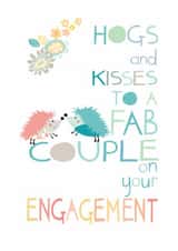 Cute Engagement Card - Hedgehogs created by Pink Pig