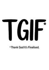 Funny Thinking Of You Card - Divorce - Thank God It’s Finalised created by BeauPrintBoutique