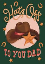 Funny Father's Day Dad Cowboy Hat Card - Hats off to You created by EvercrafterDesign