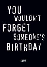 Funny Birthday Card - Belated - Anti-Piracy created by Fatchair Print