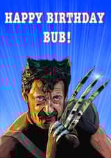 Wolverine birthday card created by C.W ILLUSTRATIONS 