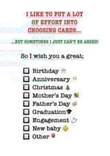 Funny card for birthday Christmas anniversary etc for mum dad friend created by Julie Campbell