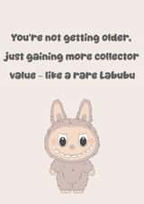 Funny Labubu themed birthday card for Labubu collector created by Chlobo Collections