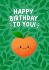 Cute Birthday Card - Smiley Peach created by AcuteDesign