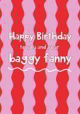 Funny Birthday Card - Baggy Fanny created by @Laura Lonsdale Designs