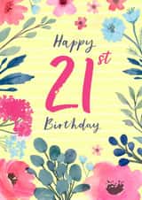 Classic Birthday Card - 21st - For Her created by Dalia Clark Design