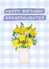 Pretty Birthday Card - For Granddaughter - Flowers created by @lydiapimmdraws