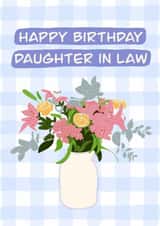 Pretty Birthday Card - Daughter In Law - Flowers created by @lydiapimmdraws