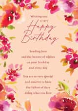 Traditional Birthday Card - Florals created by Rebecca Prinn