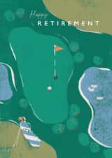 Classic Retirement Card - For Him - Golf created by Rebecca Prinn