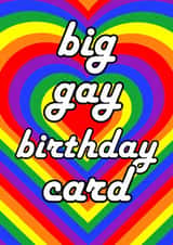 Funny Birthday Card - Big Gay Birthday - LGBTQ+ created by LauraLovesDesigns