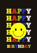 Bold and bright Happy Birthday card created by Sarah Barker Illustrations