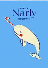 Cute Christmas Card - Narwhal created by Carrie ONeal