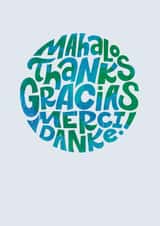 Classic Thank You Card - World Languages created by Carrie ONeal