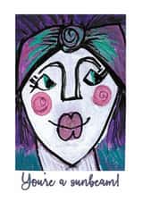 Cute Just Because Card for Someone Who Brightens Your Life created by Lisa Newport