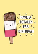 Cute Birthday Card - Fab Lolly - Pun created by Sam Jayne Design
