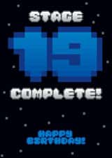 Classic Birthday Card - 19th - Gaming created by Fatchair Print