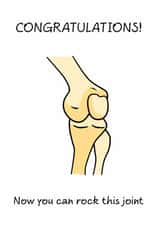 Funny Get Well Soon Card - Knee Operation Surgery - Rock This Joint created by Swizzoo