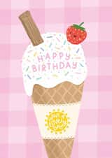 Cute Birthday Card - Ice Cream - Have A Lovely Day created by Macie Dot Doodles