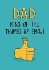 Funny Father's Day Card - Thumbs Up Emoji created by Muses & May 