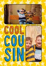Personalised Birthday Photo Card created by TeePee Creations - Fun Birthday Card - For Cousin - Stars