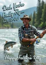 Funny Father's Day Card - Fishing - Fly Guy created by Shower Thoughts