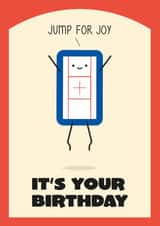 Cute Trampoline Birthday Card - Gymnastics - Jump for Joy created by Christine Fraser Makes