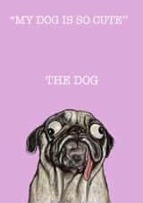 Funny cute pug card created by C.W ILLUSTRATIONS 