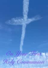 A fantastic, unique, symbolic card to celebrate a persons first Holy Communion created by Wesley Welcomme