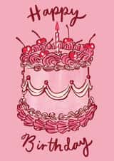 Classic Birthday Card - Cherry Cake created by Embletree Designs