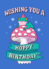 Cute Birthday Card - Frog - Toadstool created by Violet and Alfie