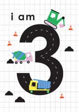 Classic Birthday Card - 3rd - Diggers created by Ellie Hyde