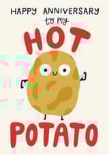Cute Anniversary Card - Hot Potato created by Christine Cuddihy Illustration