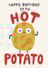 Cute Birthday Card - Hot Potato created by Christine Cuddihy Illustration