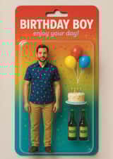 Fun Birthday Card - AI Doll - Birthday Boy created by Giddy Kipper
