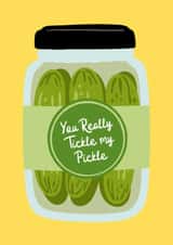 Naughty Anniversary/Valentine's Day Card - You Really Tickle My Pickle created by The Broad Lane Print
